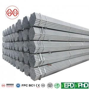 Wholesale galvanized round steel pipe supplier yuantaiderun