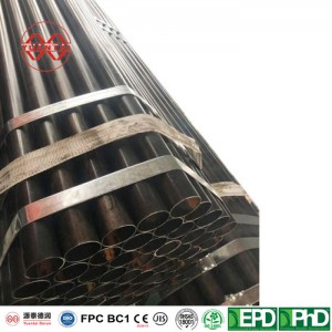 ERW black round steel pipe factory