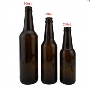 2019 wholesale price China Long Neck Beer Glass Bottle Short Neck Glass Beer Bottle with Cap of Flip or Crown