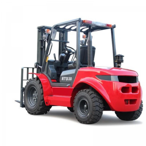 მორგებული კარგი ხარისხის 3 ტონა 2WD დიზელის უხეში რელიეფის Forklift გამავლობის Forklift პნევმატური საბურავების ქარხნული ფასი იყიდება