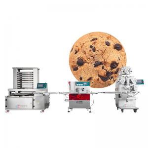 Máquina de biscoitos com gotas de chocolate