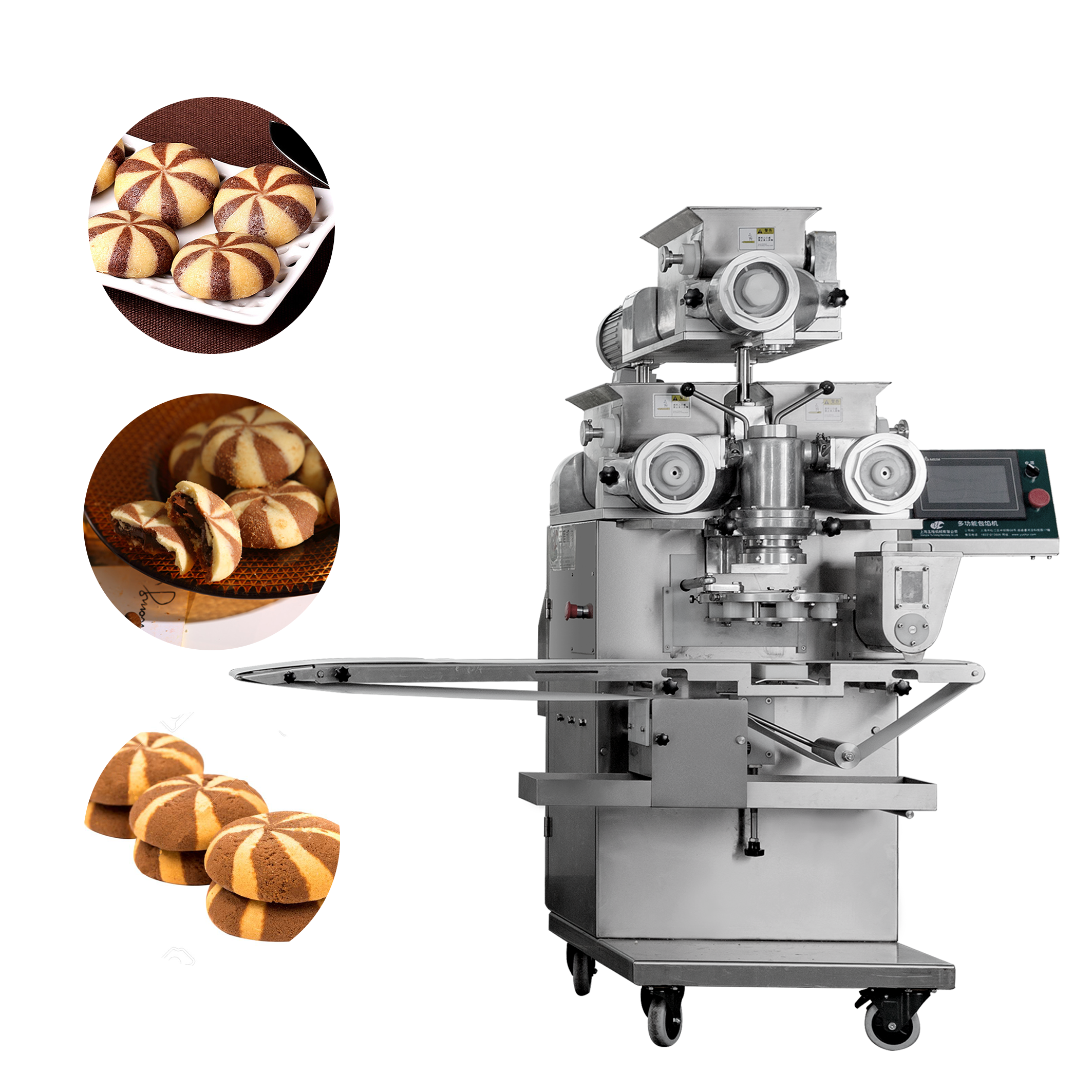 Competitive Price for Bliss Ball Machine - YC-170 Double Filling Food Making Encrusting Machine – Yucheng