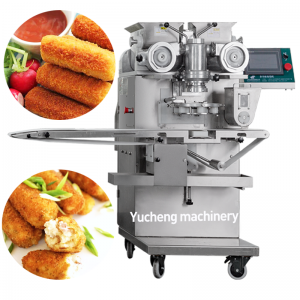 Gumagamit ang restaurant ng Automatic Croquette Encrusting Machine