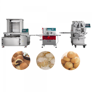 Chinese Snacks Masjinerie Maamoul Outomatiese Encrusting Machine