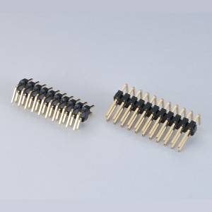 Pin Header Pitch:2.0mm(.047″) Dual Row Right Angle Type