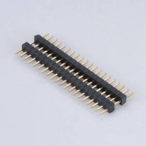 Pin Header  Pitch:1.0mm(.039″)  Single Row  Straight Type   Dual Plastic