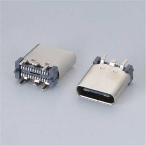 USB 3.1 Type-C Female 12Pin DIP ja SMD Type
