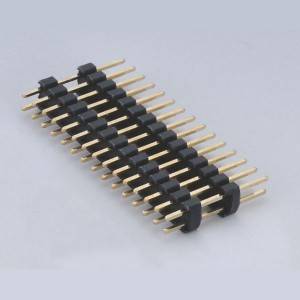 Pin Header Pitch:2.0mm (.047″) Dual Row Straight Type Dubbel plastic