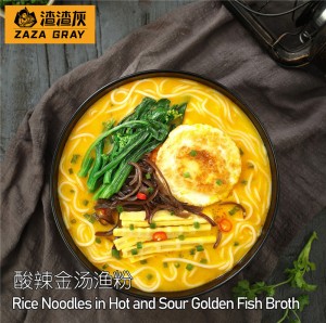 Rice Noodles in Hot and Sour Golden Fish Broth