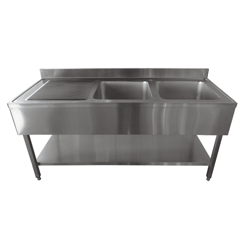 Factory Cheap Hot Triple Bowl Stainless Steel Sink - Double bowl with draining board 04 – Eric