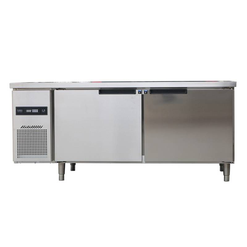 Alsó ár Kína Bd-Vrx-1500/380 munkalap rozsdamentes acél pizza hűtőszekrény