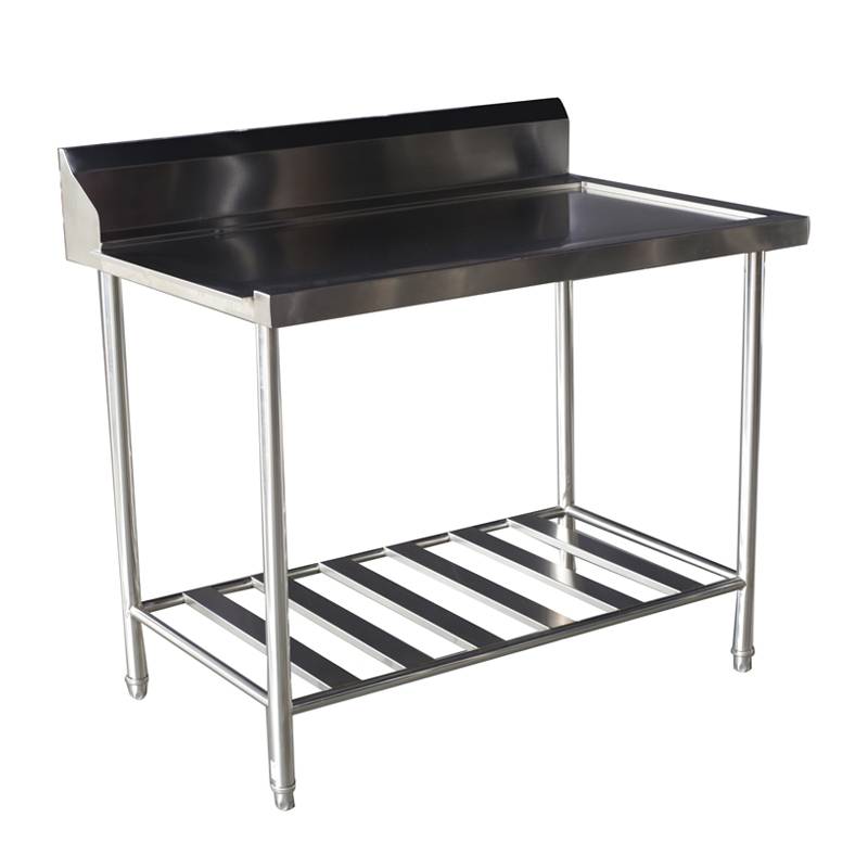 Stainless Steel Work Table back design for extra storage space