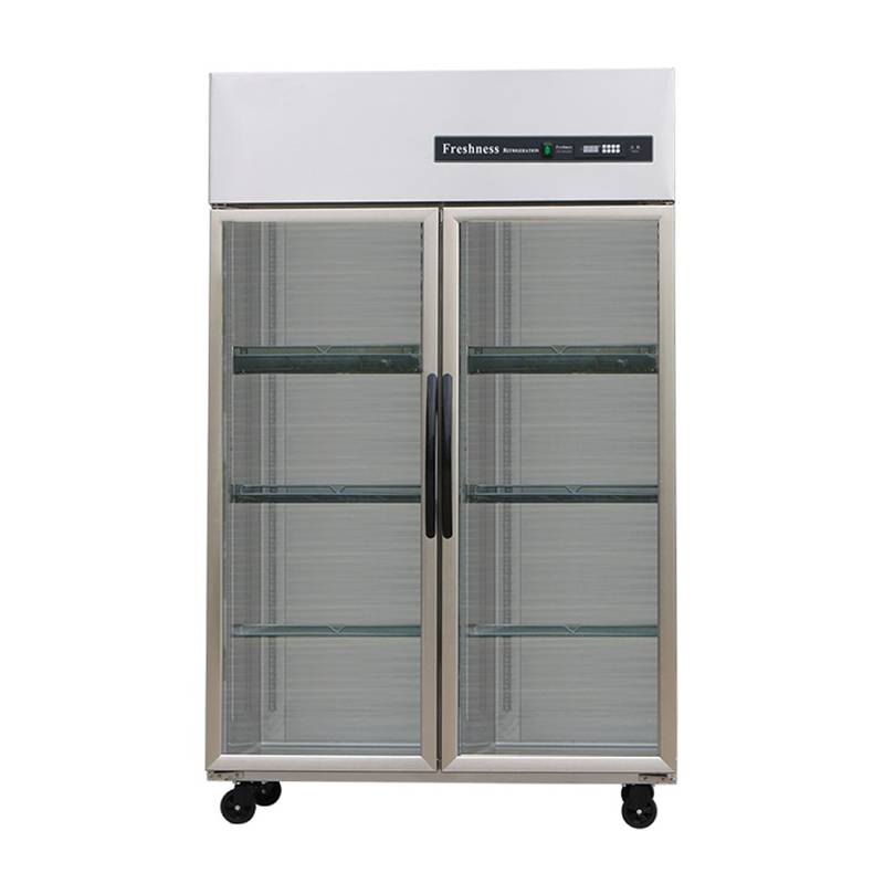 Top Quality Glass Double Door Refrigerator And Freezer - glass door upright refrigerator 01 – Eric