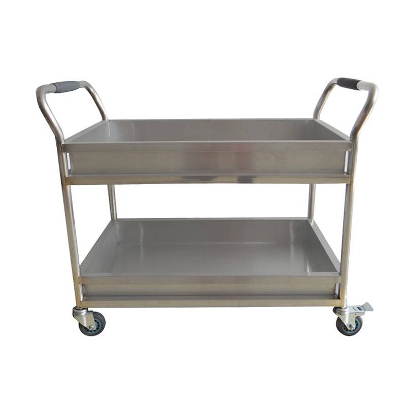Fábrica de China para carrito de servicio de carrito de cocina con estante de cesta de alambre de metal rodante pequeño de 3 capas