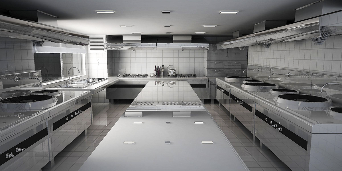 Process operation of commercial kitchen engineering design