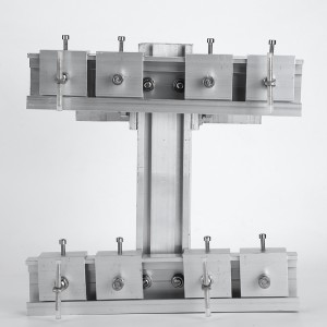 Sistema brevettato di staffe in lega di alluminio per rivestimenti sospesi a secco