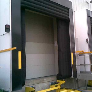 Recipiente de carga de contenedores infláveis ​​Selo automático de portas de caucho para cámaras frías