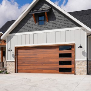 Gemotoriseerde tweevoudige overheaddeur voor grote garages