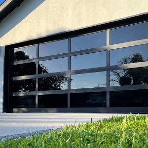 Premium Sectional Overhead Tempered Glass Garage Door