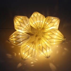 Battery Operated Paper String Light with Hollow Dots