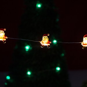 Christmas Decoration Santa Claus Style LED String Light Battery Operated