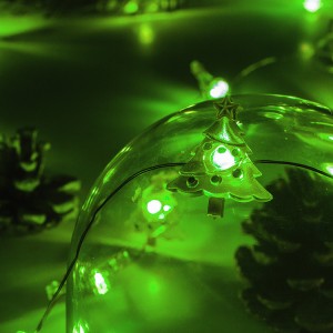 Green Christmas Tree LED String Light Battery Operated