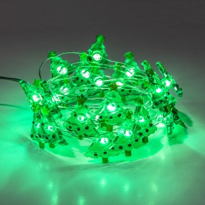 Green Christmas Tree LED String Light Battery Operated