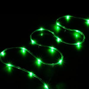 16.5FT Green LED Rope Lights Battery Operated
