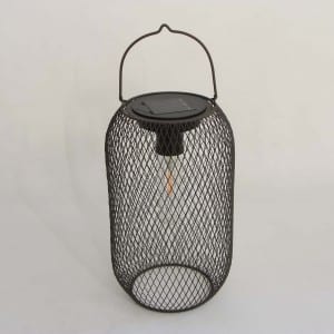 Metal Solar Wire Lantern Outdoor with Metal Handle