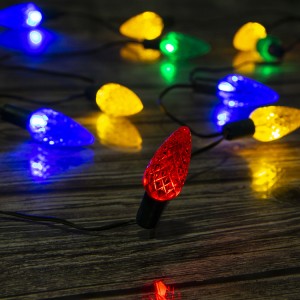 20 Count LED Multicolor Mini C6 Bulb Outdoor Christmas String Light