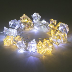 25 Copper Wire LED Plastic Crystal Battery Operated String Light