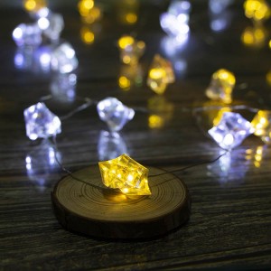 25 Copper Wire LED Plastic Crystal Battery Operated String Light