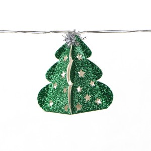 3D Paper Christmas Tree LED String Light Battery Operated for Christmas Decoration
