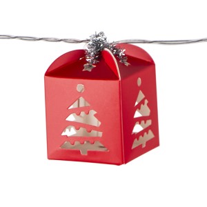 3D Paper Gift Box Christmas LED String Light Battery Operated