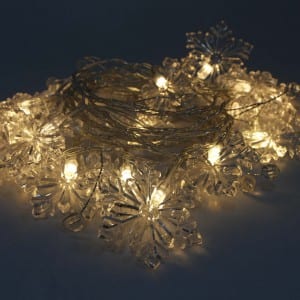 Plastic Snow Style Battery Operated LED String Light