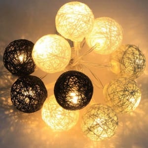 Natural Material Covers String Lights KF02332BO