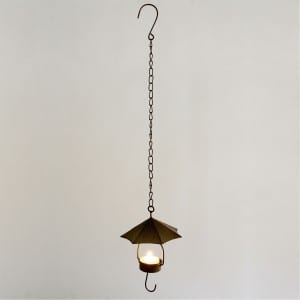 Hanging LED Tea Light Metal Umbrella Style Frame