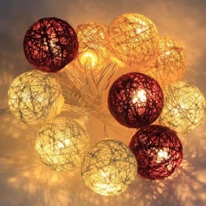 Natural Material Covers String Lights KF02332BO