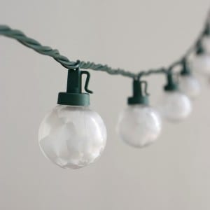 White Feather Style Clear G40 Bulb Electric String Light