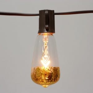 Decorative LED Edison Lights String with Dipped Gold