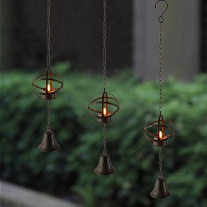 Solar LED Candle Light with Metal Wire Ball