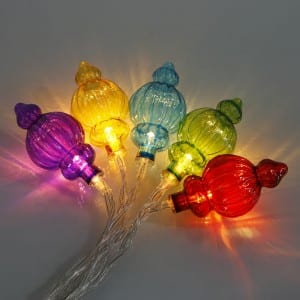 Plastic Rainbow Style Bullet LED String Light