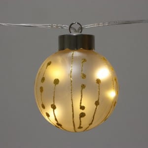 Plastic Gold Glitter Painting G65 Bulb String Light