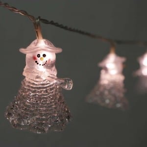 Plastic Transparent Snowman Style LED String Light