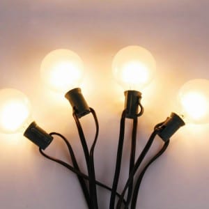 G50 Bulb String Lights with Frosted Glass Cover