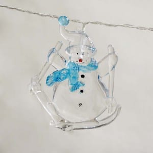 Plastic Sleigh Snowman Style LED String Light
