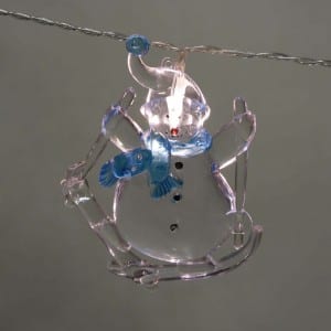 Plastic Sleigh Snowman Style LED String Light