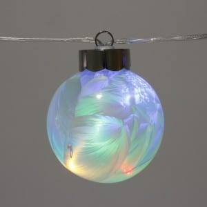 White Feather Style Plastic G65 Bulb String Light