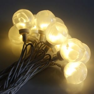 White Feather Style Clear G40 Bulb Electric String Light