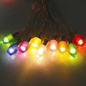 20 Light Plastic RGB LED String Light Battery Operated